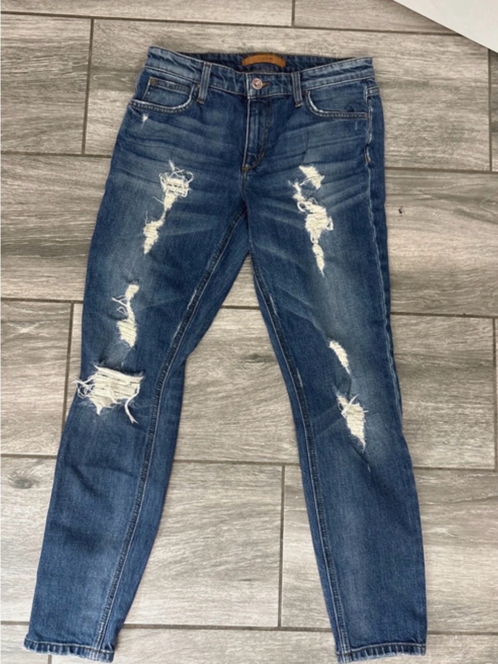 Joe's Jeans Distressed Skinny Jeans - Blue